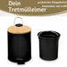 KI-generiertes Bild,Tretmülleimer Papierkorb 3L Schwarz Soft Close Rund Kosmetikeimer Fußpedal Mülleimer
