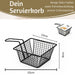 KI-generiertes Bild,Pommes-Korb Servierkorb Frittierkorb für Pommes mit Griff schwarz 22x13x8cm