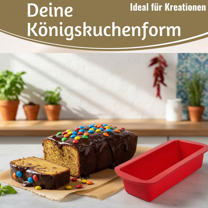 KI-generiertes Bild,Silikon Königskuchenform 25cm Backform Kuchenform Kastenform Brotbackform