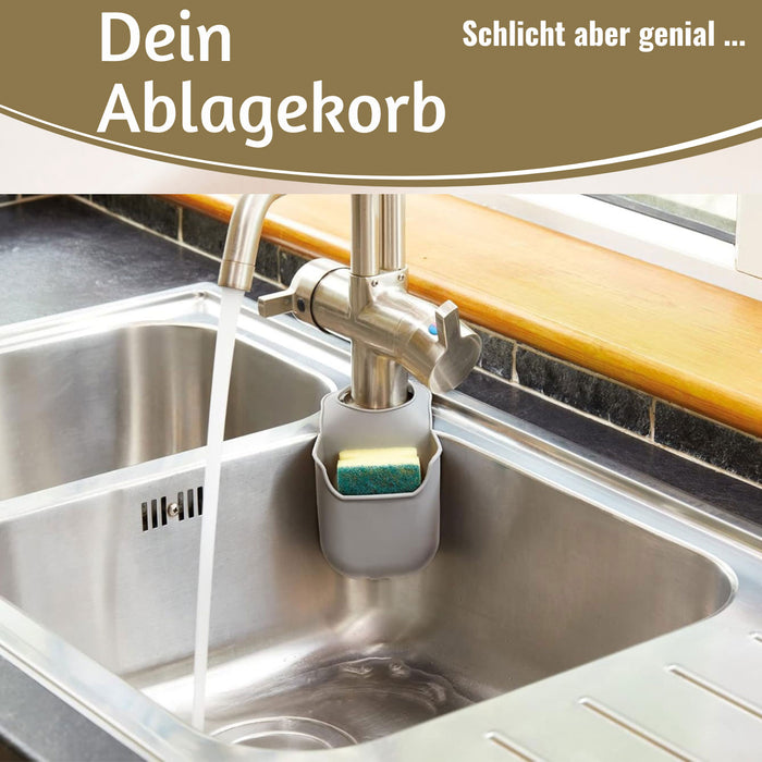 KI-generiertes Bild,Silikon Schwammhalter 2´er Set Wasserhahn Halterung für Küchenspüle Waschbecken