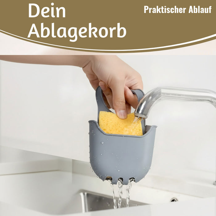 KI-generiertes Bild,Silikon Schwammhalter 2´er Set Wasserhahn Halterung für Küchenspüle Waschbecken