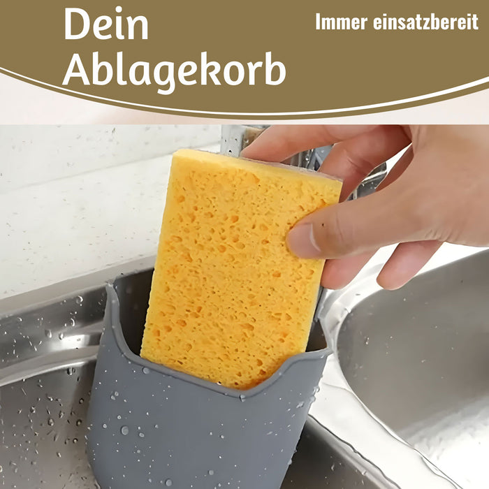 KI-generiertes Bild,Silikon Schwammhalter 2´er Set Wasserhahn Halterung für Küchenspüle Waschbecken
