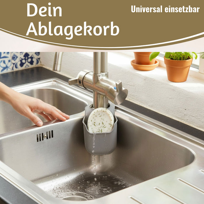 KI-generiertes Bild,Silikon Schwammhalter 2´er Set Wasserhahn Halterung für Küchenspüle Waschbecken