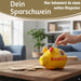 KI-generiertes Bild,Keramik Sparschwein Spruch Bierkasse Gelb Rot Spardose Sparbüchse