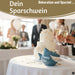 KI-generiertes Bild,Keramik Sparschwein Spruch Finanz-Hai Blau Weiß Gold Spardose Sparbüchse