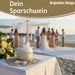 KI-generiertes Bild,Keramik Sparschwein Spruch Hai-Raten Weiß Gold Hochzeit Spardose Sparbüchse