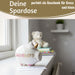 KI-generiertes Bild,Keramik Sparschwein Spruch Schweinhorn Weiß Rosa Gold Spardose Sparbüchse