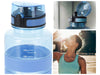 KI-generiertes Bild,XL Sportflasche Trinkflasche 1500ml Blau Wasserflasche auslaufsicherer Klappdeckel