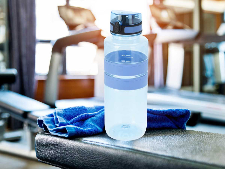 KI-generiertes Bild,XL Sportflasche Trinkflasche 1500ml Blau Wasserflasche auslaufsicherer Klappdeckel
