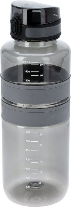 KI-generiertes Bild,XL Sportflasche Trinkflasche 1500ml Grau Wasserflasche auslaufsicherer Klappdeckel