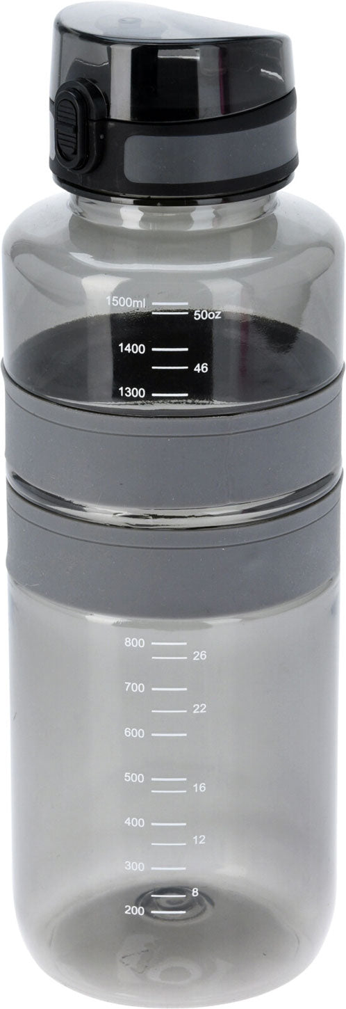 KI-generiertes Bild,XL Sportflasche Trinkflasche 1500ml Grau Wasserflasche auslaufsicherer Klappdeckel