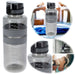 KI-generiertes Bild XL Sportflasche Trinkflasche 1500ml Grau Wasserflasche auslaufsicherer Klappdeckel
