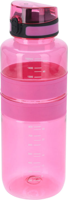 KI-generiertes Bild,XL Sportflasche Trinkflasche 1500ml Rot Pink Wasserflasche auslaufsicherer Klappdeckel