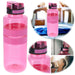 KI-generiertes Bild XL Sportflasche Trinkflasche 1500ml Rot Pink Wasserflasche auslaufsicherer Klappdeckel