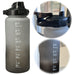 KI-generiertes Bild XXL Wasserflasche 2000ml Grau Sportflasche Trinkflasche Klappdeckel auslaufsicher