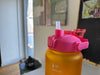 KI-generiertes Bild,XXL Wasserflasche 2000ml Pink Sportflasche Trinkflasche Klappdeckel auslaufsicher