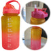 KI-generiertes Bild XXL Wasserflasche 2000ml Pink Sportflasche Trinkflasche Klappdeckel auslaufsicher