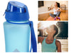 KI-generiertes Bild,Sportflasche Trinkflasche 650ml Blau Wasserflasche auslaufsicherer Klappdeckel