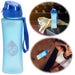 KI-generiertes Bild Sportflasche Trinkflasche 650ml Blau Wasserflasche auslaufsicherer Klappdeckel