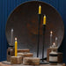 KI-generiertes Bild,3er Set Holz Kerzenständer Dehli Fundholz Cube 6-13cm Kerzenhalter Stabkerzen