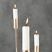 KI-generiertes Bild,Vintage Kerzenständer 3er Set Gold 20-32cm Metall Kerzenhalter Stabkerzen