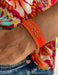 KI-generiertes Bild,Canvas Statement Armband Amore ?? Neon Gold Quasten besticktes Webarmband