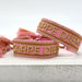 KI-generiertes Bild,Canvas Statement Armband Carpe Diem Rose Gold Quasten besticktes Webarmband