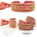 KI-generiertes Bild Canvas Statement Armband Carpe Diem Rose Gold Quasten besticktes Webarmband