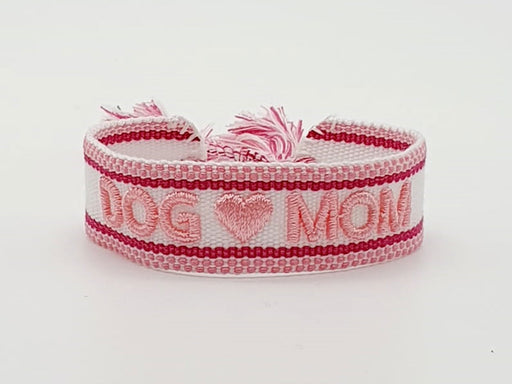 KI-generiertes Bild,Canvas Statement Armband Dog ?? Mom Quasten besticktes Webarmband