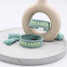 KI-generiertes Bild,Canvas Statement Armband Dreamer Grün Salbei Quasten besticktes Webarmband