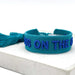 KI-generiertes Bild,Canvas Statement Armband Focus on the Good Türkis Quasten besticktes Webarmband