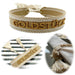KI-generiertes Bild Canvas Statement Armband Goldstück Quasten besticktes Webarmband