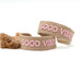 KI-generiertes Bild,Canvas Statement Armband Good Vibes Braun / Taupe Rose Quasten besticktes Webarmband