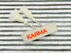 KI-generiertes Bild,Canvas Statement Armband Karma Beige Neon Quasten besticktes Webarmband