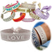 KI-generiertes Bild,Canvas Statement Armband LOVE Quasten besticktes Webarmband