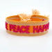 KI-generiertes Bild,Canvas Statement Armband Love Peace Happiness Quasten besticktes Webarmband