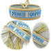 KI-generiertes Bild Canvas Statement Armband Love Peace Happiness Quasten besticktes Webarmband