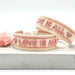 KI-generiertes Bild,Canvas Statement Armband Love is All Rosy Peach Quasten besticktes Webarmband
