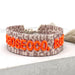 KI-generiertes Bild,Canvas Statement Armband Leo Prosecco Baby Leopard Quasten besticktes Webarmband