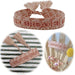 KI-generiertes Bild Canvas Statement Armband Relax Breathe Enjoy Rose Quasten besticktes Webarmband