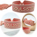 KI-generiertes Bild Canvas Statement Armband Soulsister Rosa Weiß Quasten besticktes Webarmband