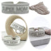 KI-generiertes Bild Canvas Statement Armband Super Mom Silber Grau Quasten besticktes Webarmband