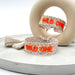 KI-generiertes Bild,Canvas Statement Armband Leo Wild One Leopard Orange Quasten besticktes Webarmband