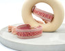KI-generiertes Bild,Canvas Statement Armband Believe in Yourself Rose Altrosa Quasten besticktes Webarmband