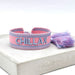 KI-generiertes Bild,Canvas Statement Armband Chillax Rose Blau Quasten besticktes Webarmband