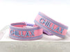 KI-generiertes Bild,Canvas Statement Armband Chillax Rose Blau Quasten besticktes Webarmband