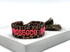 KI-generiertes Bild,Canvas Statement Armband Leo Prosecco Baby Neon Bubble Quasten besticktes Webarmband