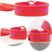 KI-generiertes Bild Canvas Statement Armband Smile Neon Pink Orange Quasten besticktes Webarmband