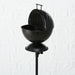 KI-generiertes Bild,XL Windaschenbecher Metall BBQ Grill Smoke Schwarz Gartenstab 65-115cm Ascher
