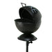 KI-generiertes Bild,XL Windaschenbecher Metall BBQ Grill Smoke Schwarz Gartenstab 65-115cm Ascher